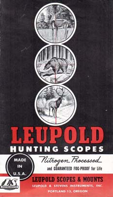 1957 Leupold Hunting Scopes Brochure