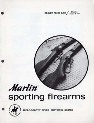 1971 Marlin Dealer Price List-Catalog