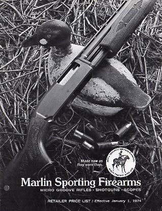 1974 Marlin Retailer Price List-Catalog