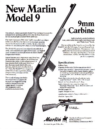 1985 Marlin Model 9 Carbine Broadsheet