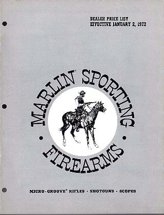 1972 Marlin Dealer Price List-Catalog