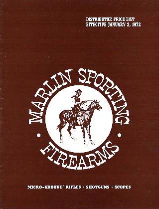 1972 Marlin "Distributor Price List-Catalog