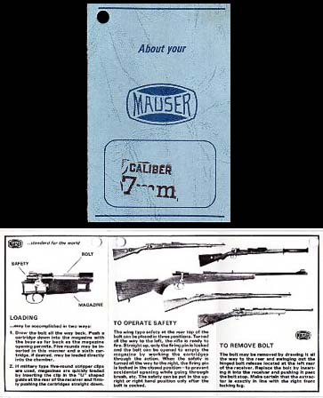 1970's Mauser 7mm Instr./Hangtag