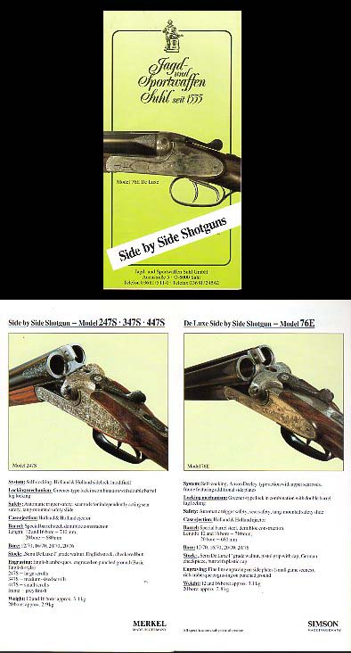 1990 Merkel SxS Shotguns catalog