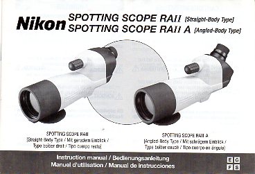 1999 Nikon Spotting Scope Manual