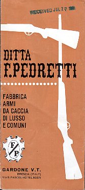 1964 F. Pedretti Shotguns Folder