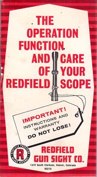 1967 Redfield Scope Manual