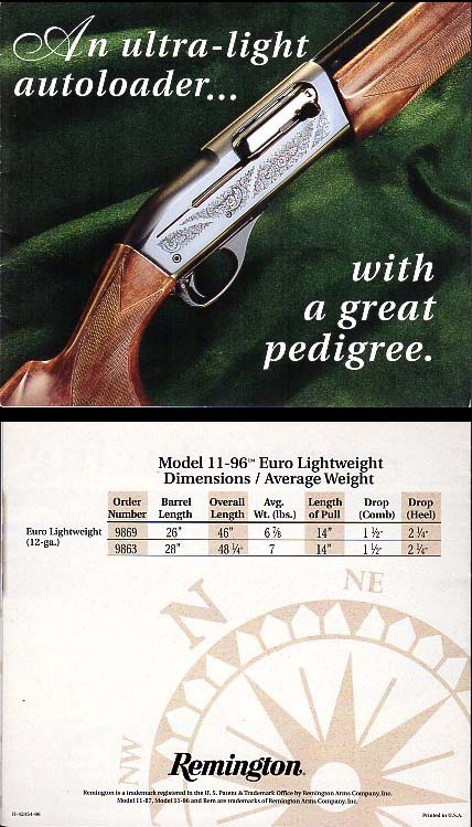 1996 Remington Model 11-96 Euro Folder