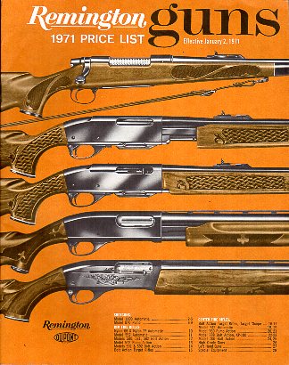 1971 Remington Guns Price List