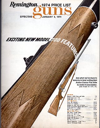 1974 Remington Retail Price List