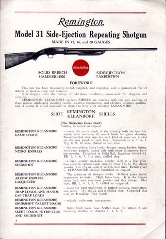 1940 Model 31 Instructions