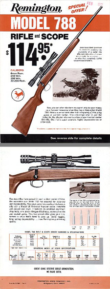 1972 Model 788 Product Sheet