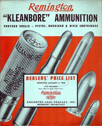 1940 Remington Ammunition Catalog