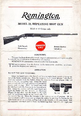 1930\'s Model 29 Shotgun Instructions