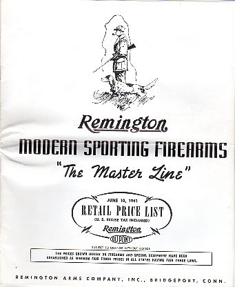 1941 Remington Price List/Catalog