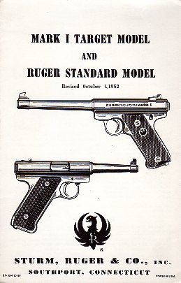 1959 Ruger Mark 1 Target and Standard Model Instructions