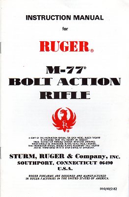 1982 Ruger M-77 Instr.