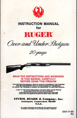1980 Ruger O/U Instructions