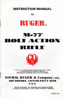 1978 Ruger Model-77 Manual