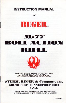 1978 Ruger Model-77 Manual