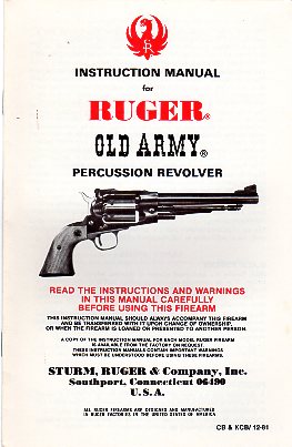 1981 Old Army Revolver Inst.