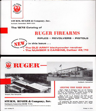 1972 Ruger Firearms Catalog C