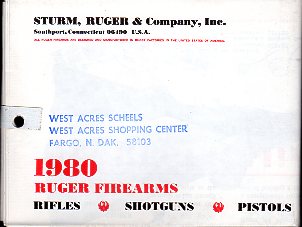 1991 Ruger Gun Catalog Fold out style 