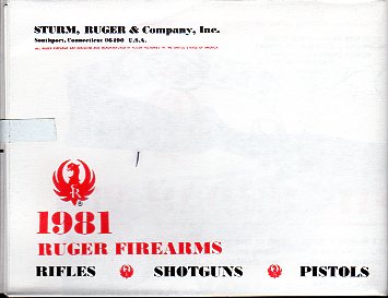 1981 Ruger Firearms Catalog