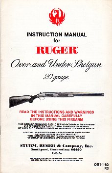 1982 Ruger O/U Instructions