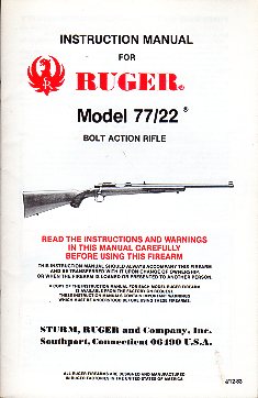 1983 Ruger 77/22 Instructions