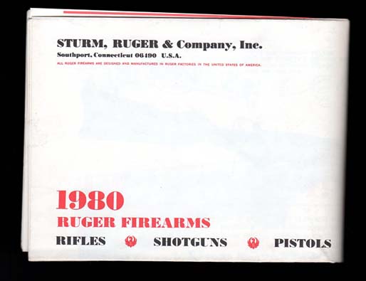 1980 Ruger Firearms Catalog