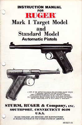 1979 Ruger Mark I Instr.Manual