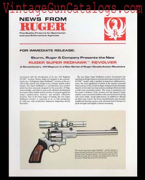 1987 Ruger Super Redhawk Broadsheet