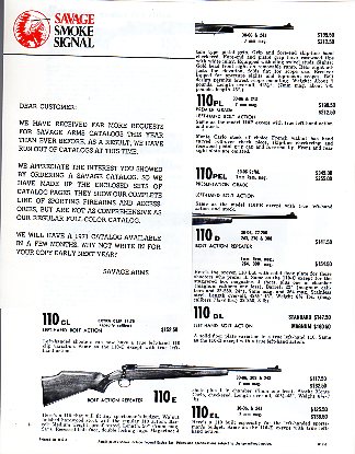 1971 Savage Catalog #2