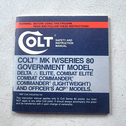 1987 MK IV/Series 80 Instr.Manual