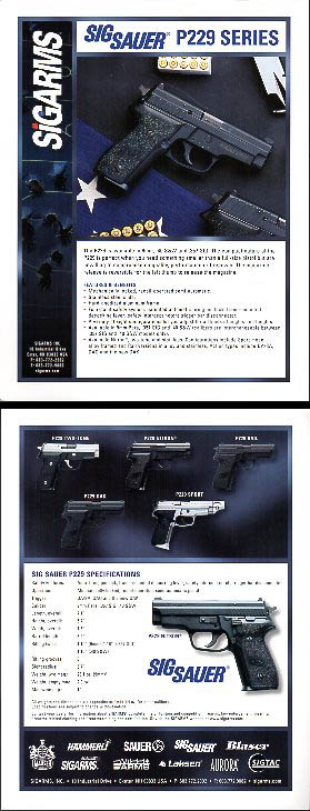 2005 SigSauer P229 Broadsheet