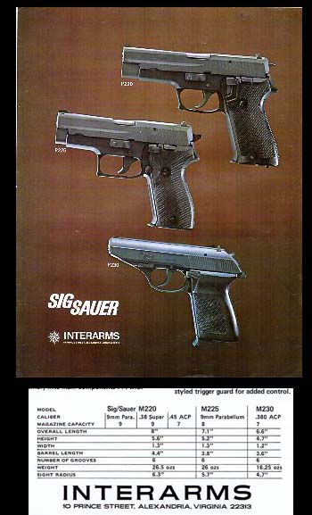 1982 Sig/Interarms Broadsheet