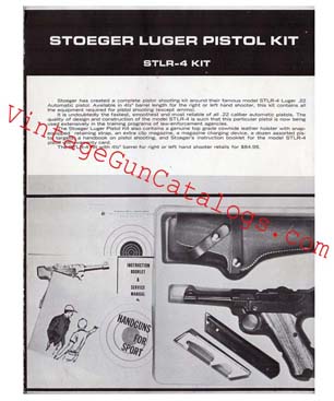 1970 Stoeger Luger Pistol catalog