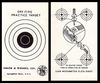 S&W Dry Fire Practice Target