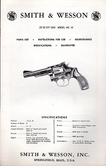 S&W .22/32 Kit Gun Model 34