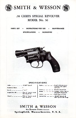 S&W Model 36 Chiefs Specia, Vintage Gun Catalogs