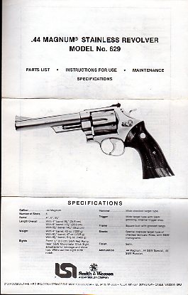 S&W .44 Magnum Stainless Model 629