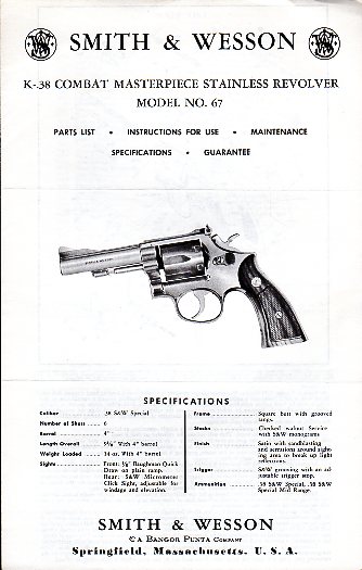 S&W K-38 Combat Masterpiece Model No.67