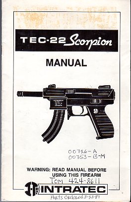 1988 TEC-22 Scorpion Manual