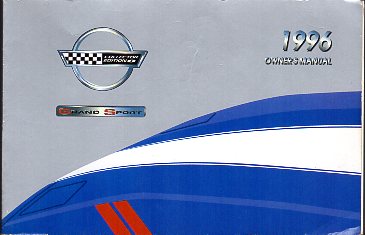 1996 Corvette Grand Sport Owner's Manual