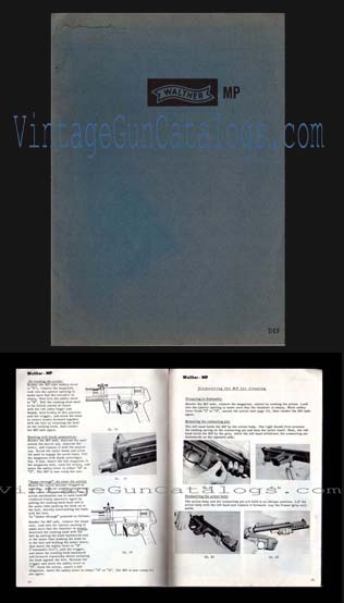 1963 Walther MP/Machine Pistol Manual