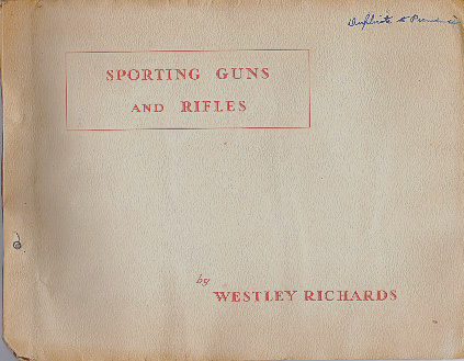 1953 Westley Richards Catalog