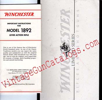 Winchester Limited Series Model 1892 "1 of 500" Manual