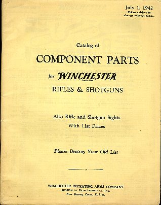 1942 Winchester Component Parts