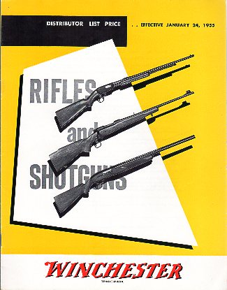 1955 Winchester Distributor Price List  1955 Winchester Distributor Price List